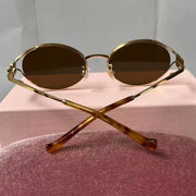 Sexy Women's MIU Model New Oval Metal Frame