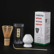 4 in 1 Matcha Set Bamboo Whisk Teaspoon Ceramic Bowl Tranditional Tea Sets Home Tea-making Tools Accessories Birthday Gifts