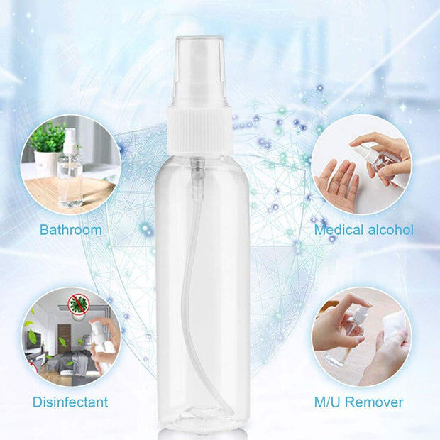 10Pcs Spray Bottle 10ml 30ml 50ml 60ml 100ml Wholesale Empty Vial Refillable Mist Pump Perfume Essential Oil Atomizer Travel