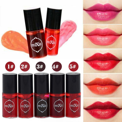 5 Colors Waterproof Long Lasting Lip Gloss Tube Red Pink Lip Tint Stain Makeup Liquid Lipstick Lipgloss Easy To Wear